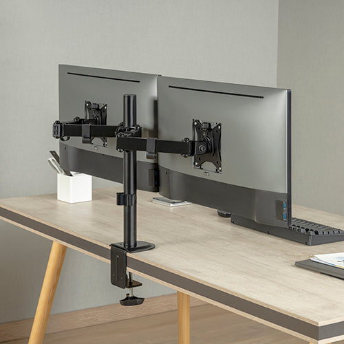 Brateck Dual-Monitor Steel Articulating Monitor Mount Fit Most 17'-32' Monitor Up to 20KG VESA 75x75,100x100(Black)(NEW) Brateck Dual-Monitor Steel Articulating Monitor Mount Fit Most 17'-32' Monitor Up to 20KG VESA 75x75,100x100(Black)(NEW)